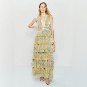 Hutch Amora Floral Tiered Maxi Gown